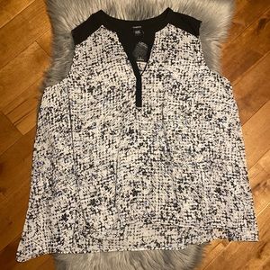 Torrid Harper V-Neck Sleeveless Tank Top Print Sz3